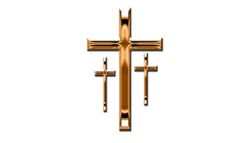 DNSEMP-C-517-CP-SH-WT Empire Corner Copper 3 Crosses White